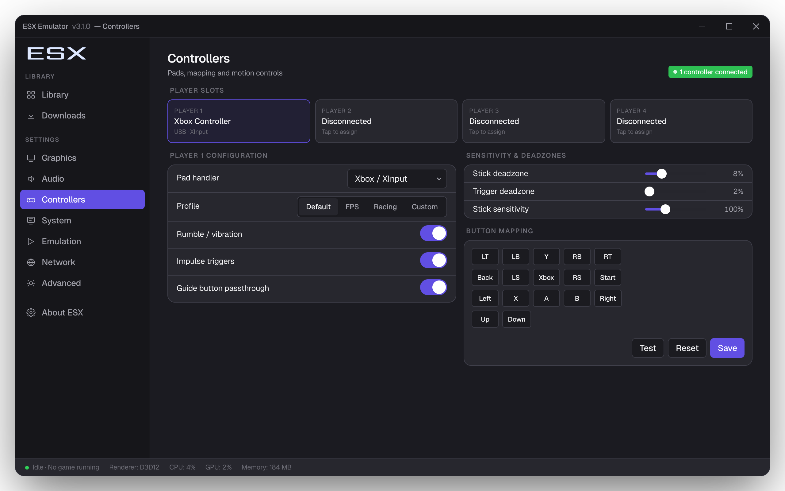 ESX PS3 emulator controller setup on PC